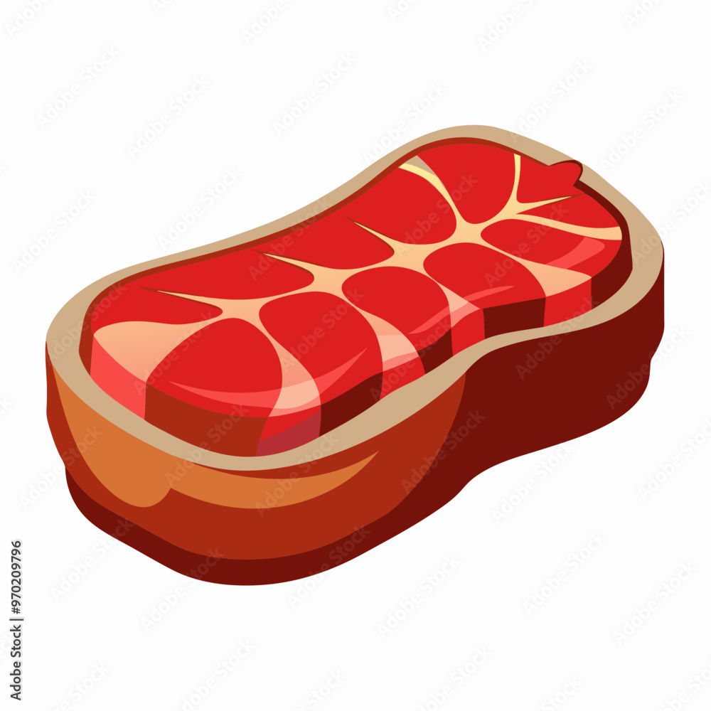 Sticker piece of meat