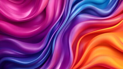 Obraz premium Playful doodles in vibrant holographic colors, with swirling patterns, 3D rendering, seamless and futuristic.