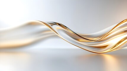 Naklejka premium Futuristic abstract metallic shapes, smooth and glossy surfaces, floating forms, modern tech aesthetic.