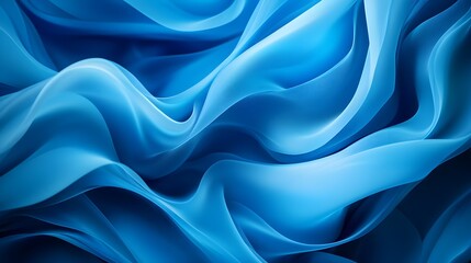 Obraz premium Gentle waves of abstract lines, ocean-inspired patterns, soft blue gradient transitioning from light to dark, evoking calmness and peace