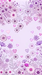 pink background with flowers