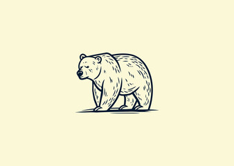 Vector illustration of Bear Logo Design