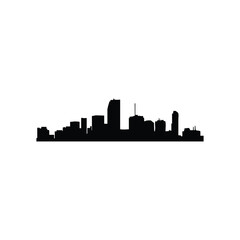 Naklejka premium NEW YORK City Skyline Silhouette Cityscape Vector