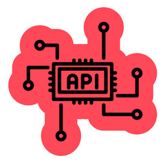 API integration Icon, Tech bussines