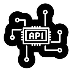 API integration Icon, Tech bussines