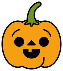 Jack O Lantern Illustration | Autumn Pumpkin Design | Vector Artwork