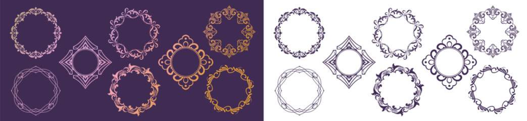 ハロウィンモチーフのデザイン素材セット