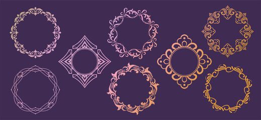 ハロウィンモチーフのデザイン素材セット