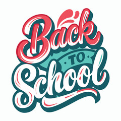 Obraz premium typography and calligraphy back to school