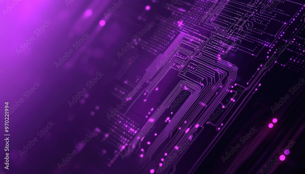 Poster dark purple abstract technology background for digital graphics featuring circuit illustrations bina