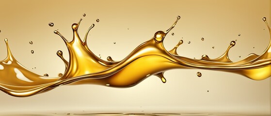 Golden Liquid Splash