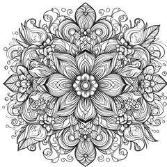  Mandala Coloring Page 