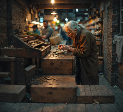 Bustling Night Market Scene