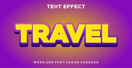 Travel editable text effect