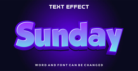  Sunday editable text effect