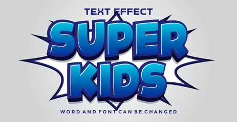 Super kids editable text effect