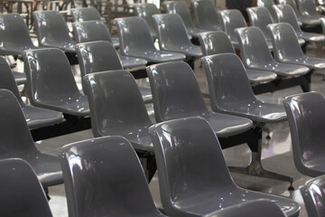 Obraz premium Plastic chairs for patients in the hospital