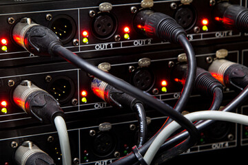 XLR cables and connectors, audio transmission system to digital professional mixers.