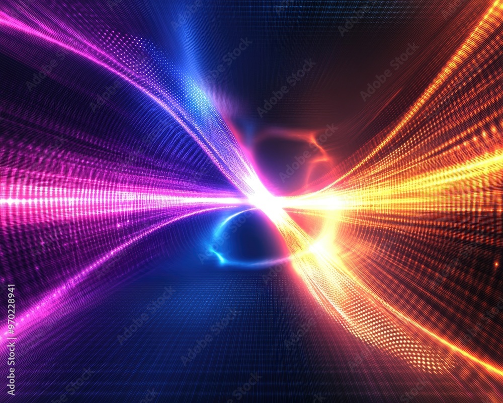 Wall mural vibrant abstract laser light backdrop featuring a dynamic design perfect for text placement