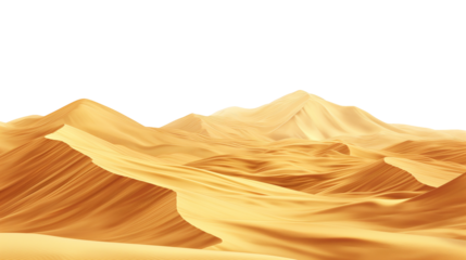 landscape in the desert isolated on transparent white background, clipping path