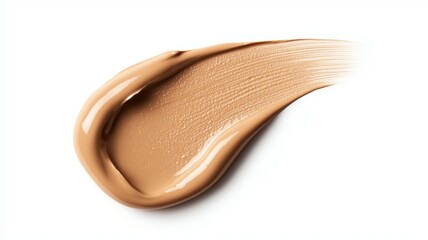 A brush stroke of a foundation is shown on a white background