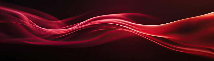 Naklejka premium A stunning abstract display of red waves, creating a sense of movement and energy against a dark backdrop, perfect for design.
