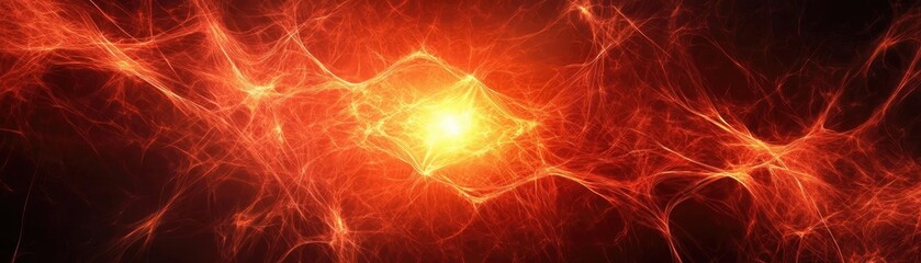 Fototapeta premium A vibrant abstract background featuring red and orange energy patterns, perfect for artistic and technological themes.