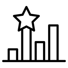 Growing bar graph icon