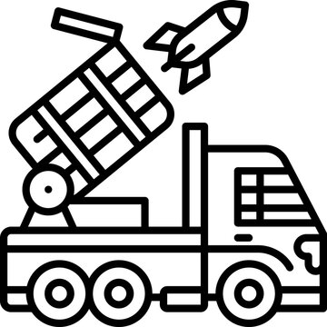 rocket launcher truck launching missile clip art preview