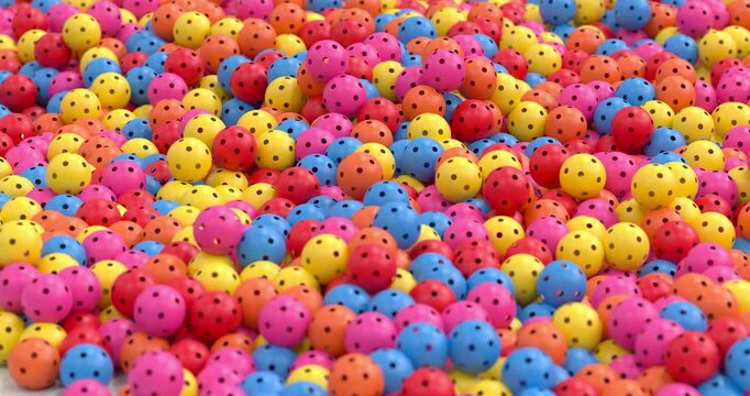 3D Pickleball Background On Alpha Channel