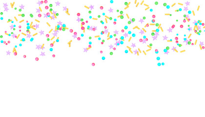 illustrations of ice cream topping on transparency background, PNG, sweets, confetti, decorations, frame, border, backgrounds,