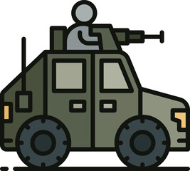 Military jeep icon