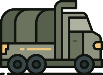 Military truck icon