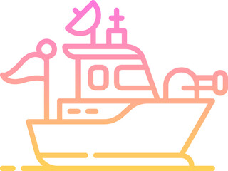 Naklejka premium Warship icon