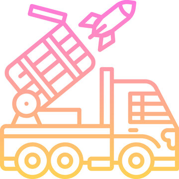 pink gradient rocket launcher truck clip art preview