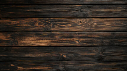 Fototapeta premium Dark rustic wooden planks with a natural grain pattern background