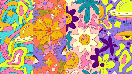 A various shape of trippy pattern