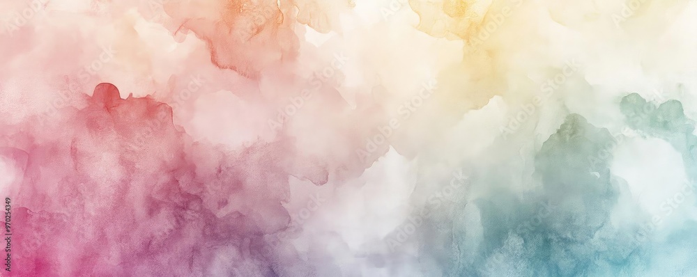 Wall mural a vibrant abstract background featuring soft pastel colors blending together in a dreamy smoky effec