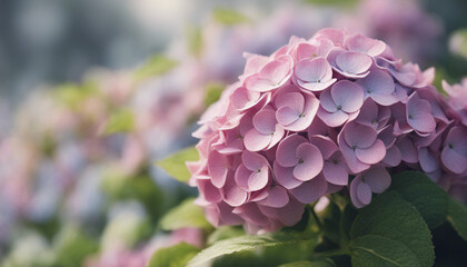 Obraz premium Hortensie close up Detail Makro