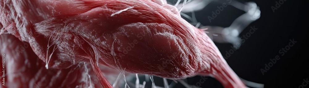 Poster close-up view of detailed anatomical structures highlighting the intricate design of muscle tissue a