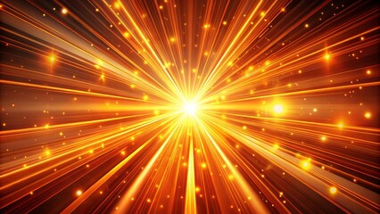 Fototapeta premium Orange light rays weave an intricate pattern of luminosity, imbuing the space with an aura of exuberance, their