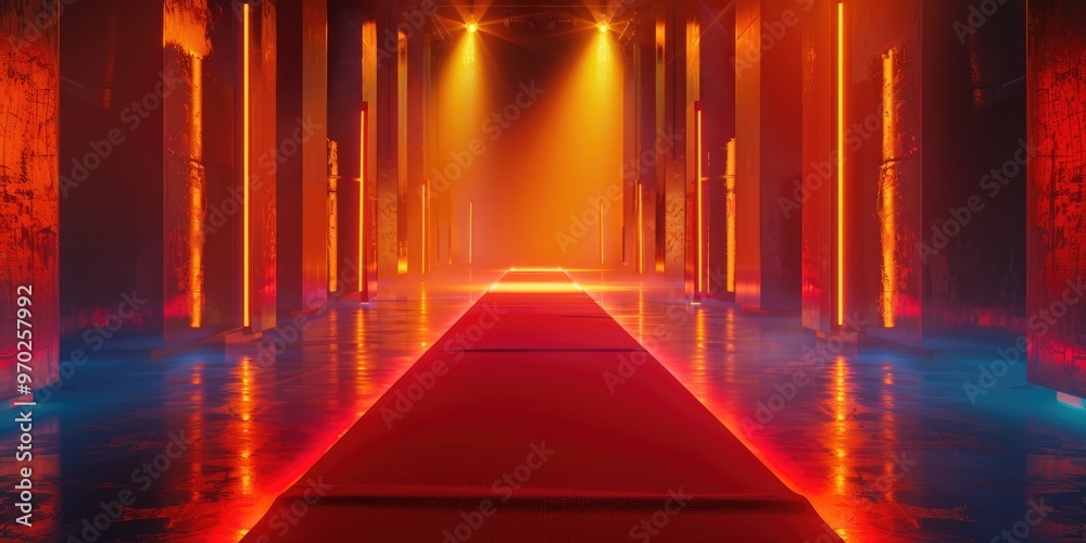 Canvas Prints Red Carpet Leading to the Stage