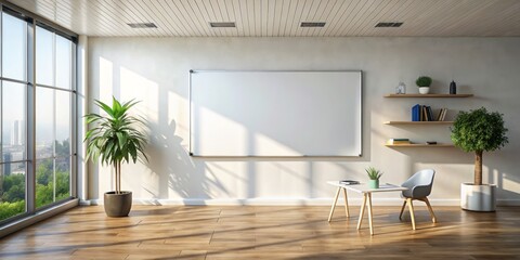 Simple and refined, the modern white board and marker combination adds a touch of professionalism to any room's