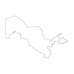 Uzbekistan country map icon
