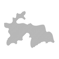 tajikistan country map icon
