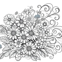 A whimsical bouquet of daisies