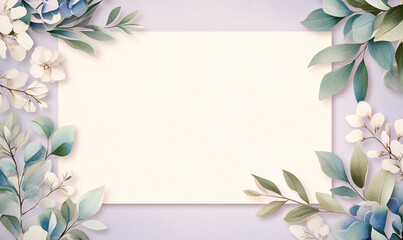 Naklejka premium vintage style water color greeting card-generative ai