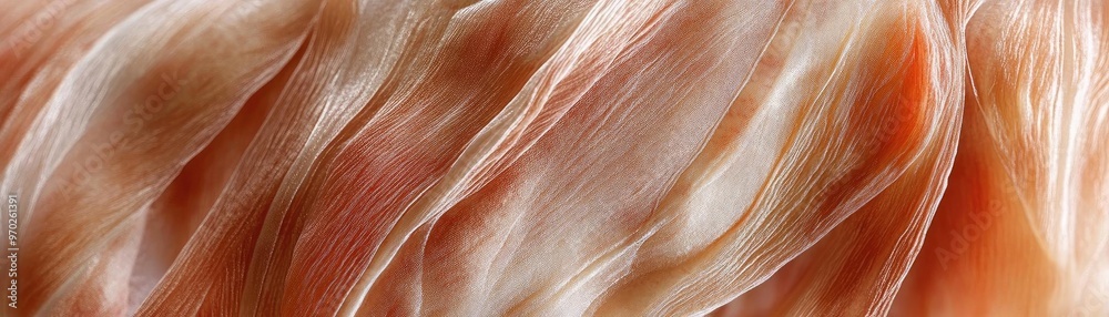 Poster Abstract close-up image showcasing soft, flowing textures in warm colors, perfect for background or artistic projects.