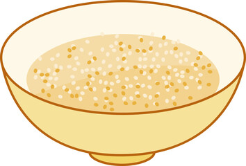 Illustration of a Bowl of Quinoa