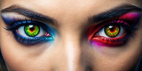 Obraz premium Unleash a wicked whisper into the darkness, as eerie lenses conjure a spell of mysterious allure, wrapping your